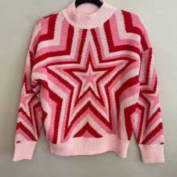 SHEIN Pink and Red Knit Sweater - Picture 4 of 13